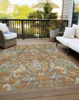 LOOMLAN Rugs Alfreda Orange Washable Indoor-Outdoor Rug