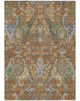 LOOMLAN Rugs Alfreda Orange Washable Indoor-Outdoor Rug