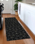 LOOMLAN Rugs Alina Black Washable Indoor-Outdoor Rug