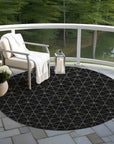 LOOMLAN Rugs Alina Black Washable Indoor-Outdoor Rug