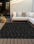 LOOMLAN Rugs Alina Black Washable Indoor-Outdoor Rug