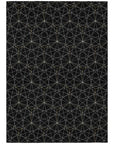LOOMLAN Rugs Alina Black Washable Indoor-Outdoor Rug