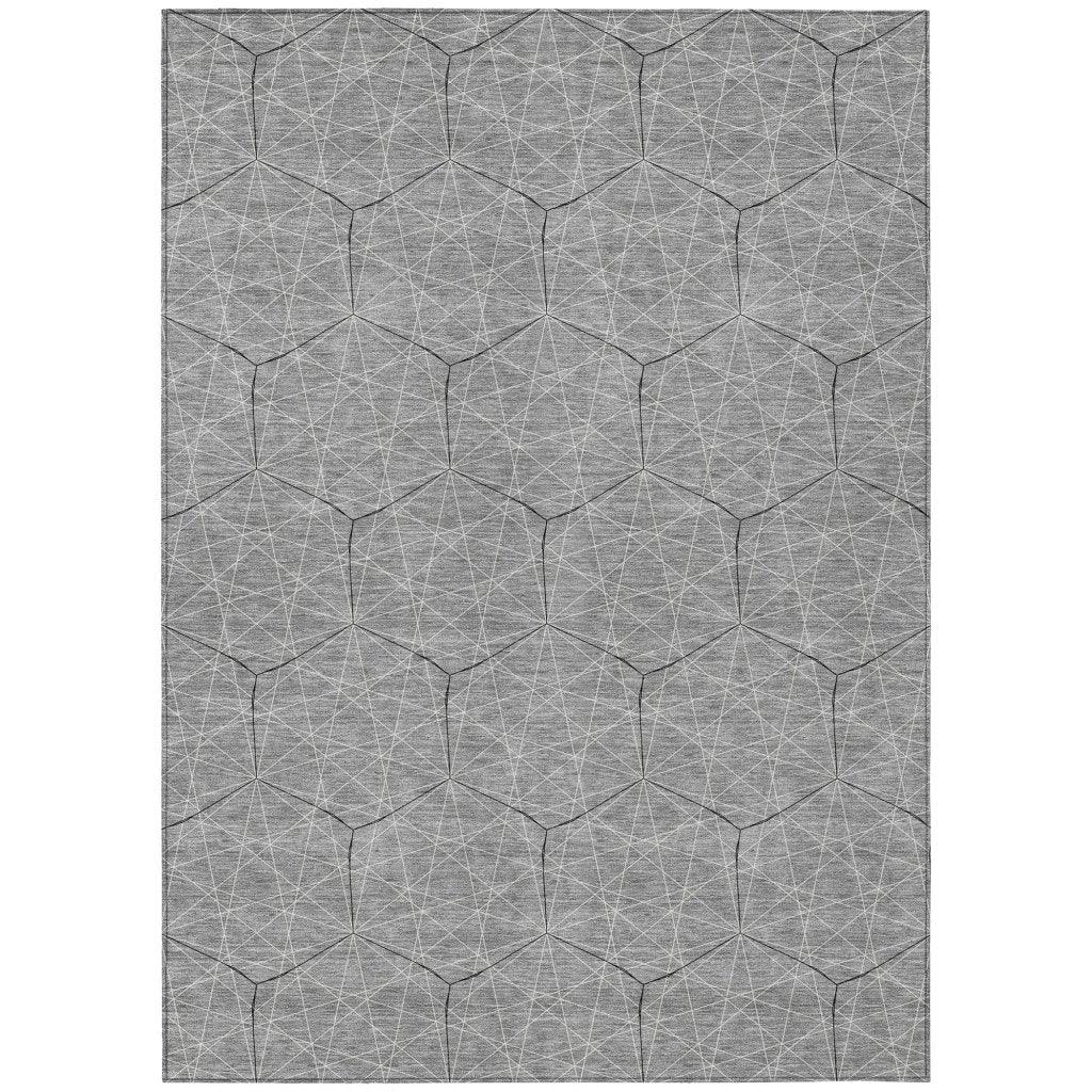 LOOMLAN Rugs Alina Gray Washable Indoor-Outdoor Rug