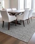 LOOMLAN Rugs Alina Gray Washable Indoor-Outdoor Rug