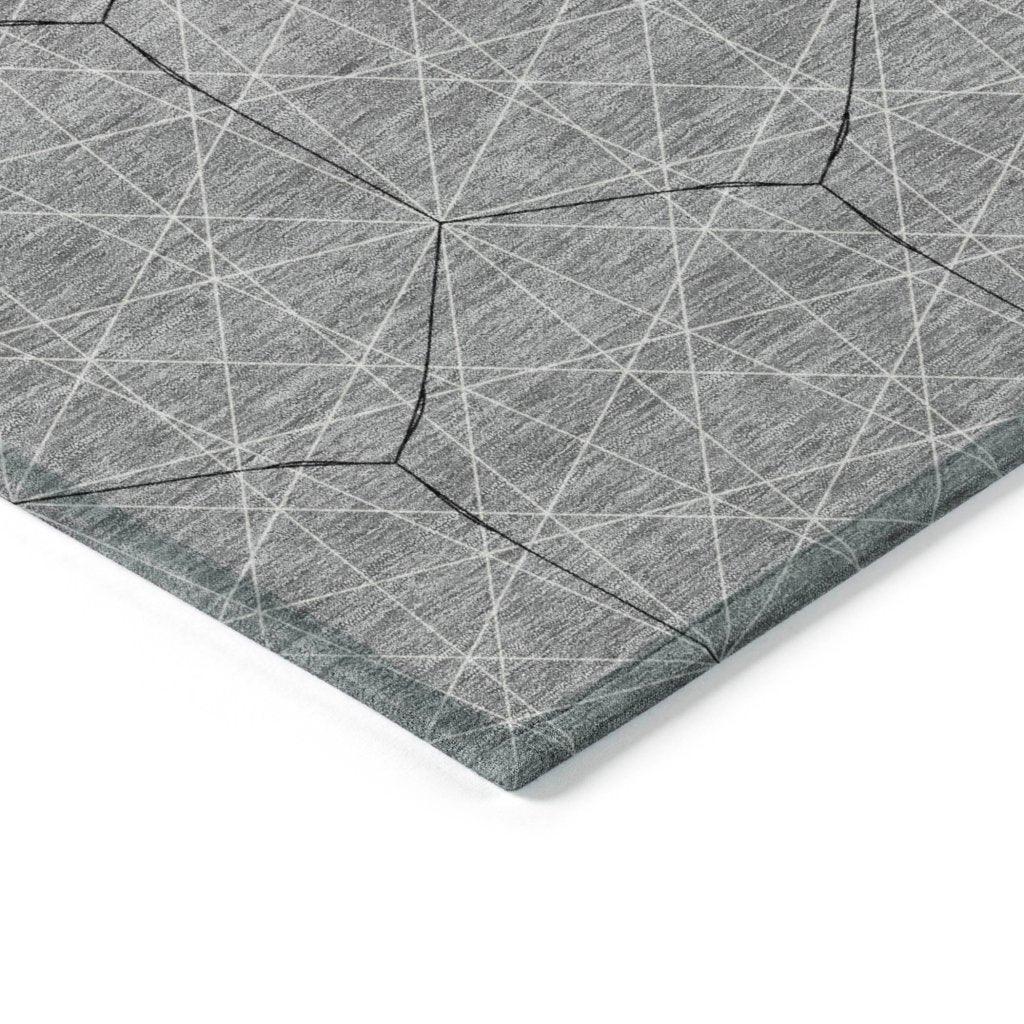 LOOMLAN Rugs Alina Gray Washable Indoor-Outdoor Rug