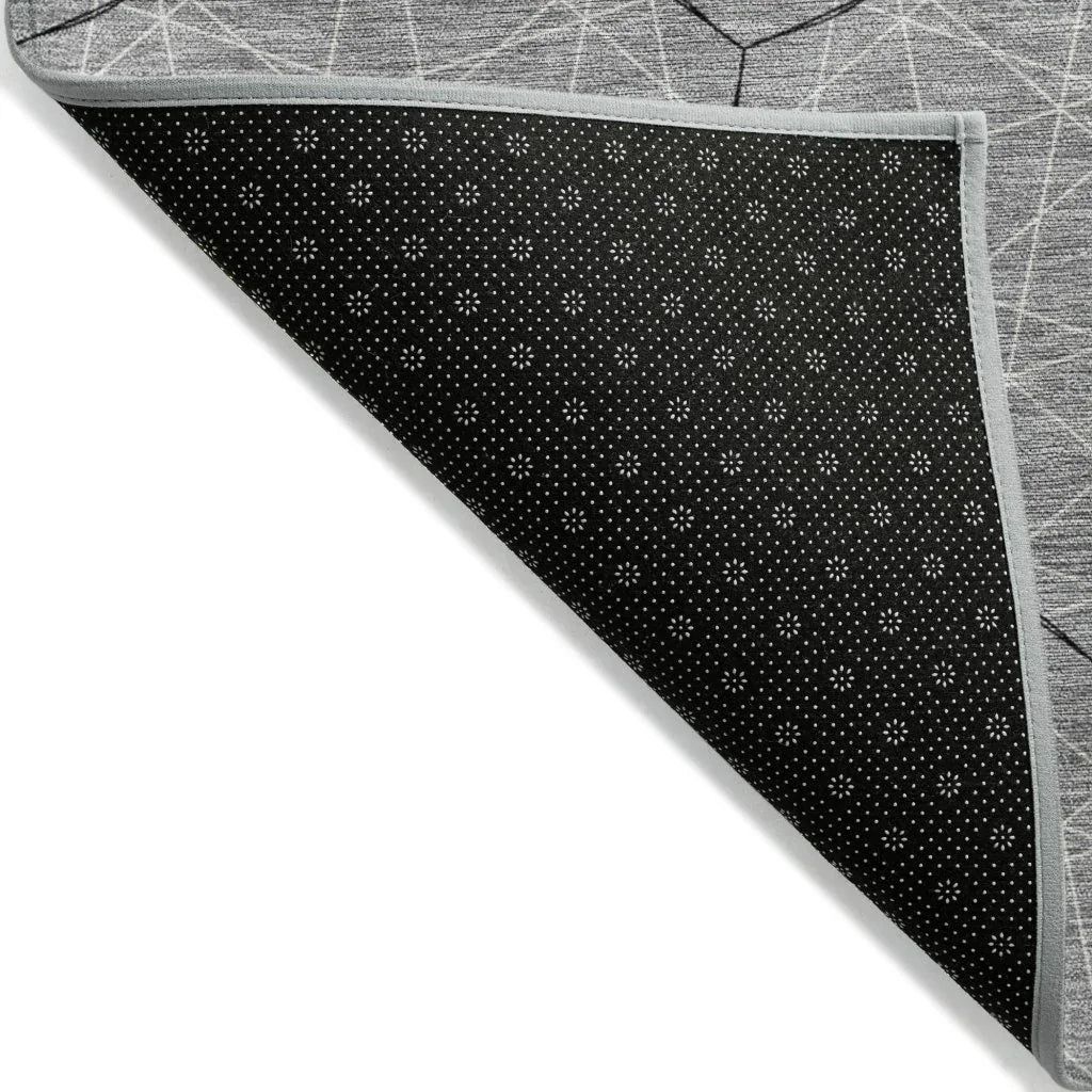 LOOMLAN Rugs Alina Gray Washable Indoor-Outdoor Rug