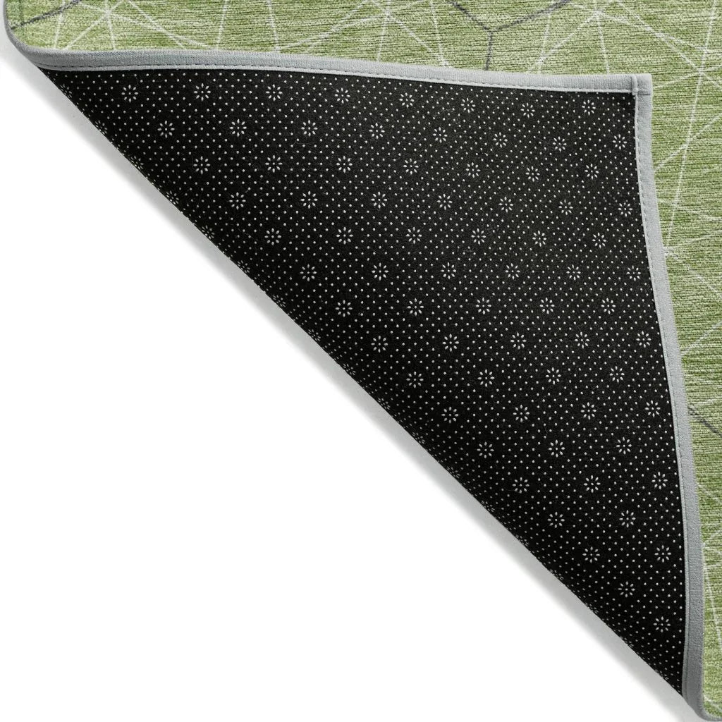 LOOMLAN Rugs Alina Green Washable Indoor-Outdoor Rug