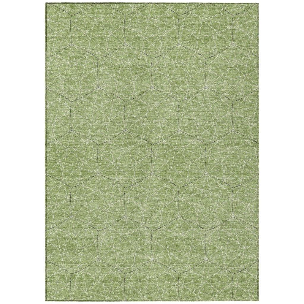 LOOMLAN Rugs Alina Green Washable Indoor-Outdoor Rug