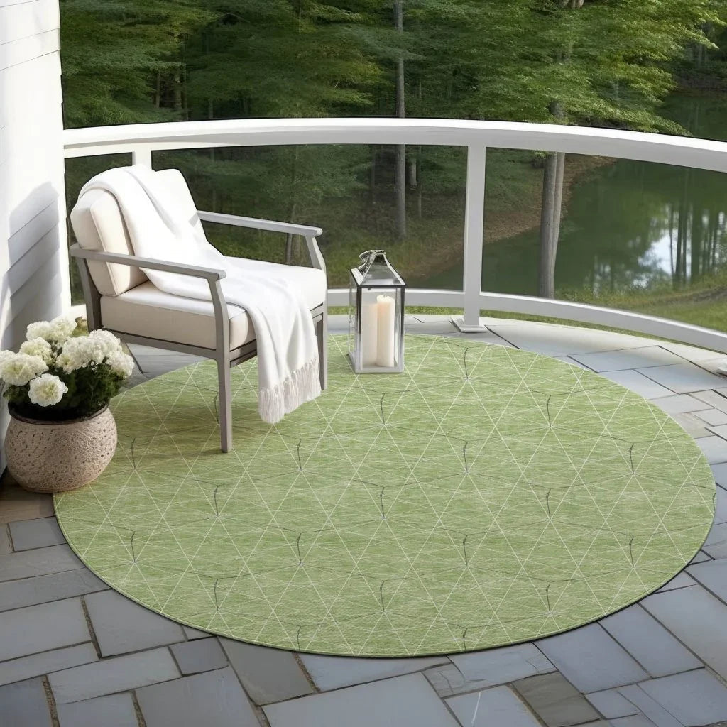 LOOMLAN Rugs Alina Green Washable Indoor-Outdoor Rug