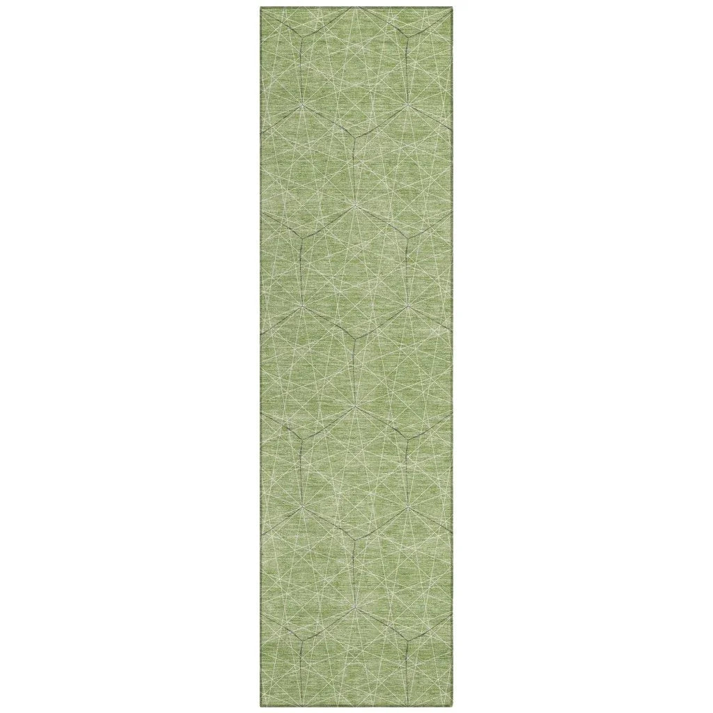 LOOMLAN Rugs Alina Green Washable Indoor-Outdoor Rug