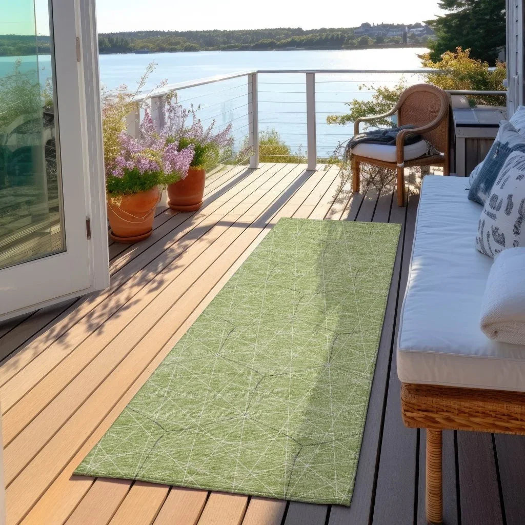 LOOMLAN Rugs Alina Green Washable Indoor-Outdoor Rug
