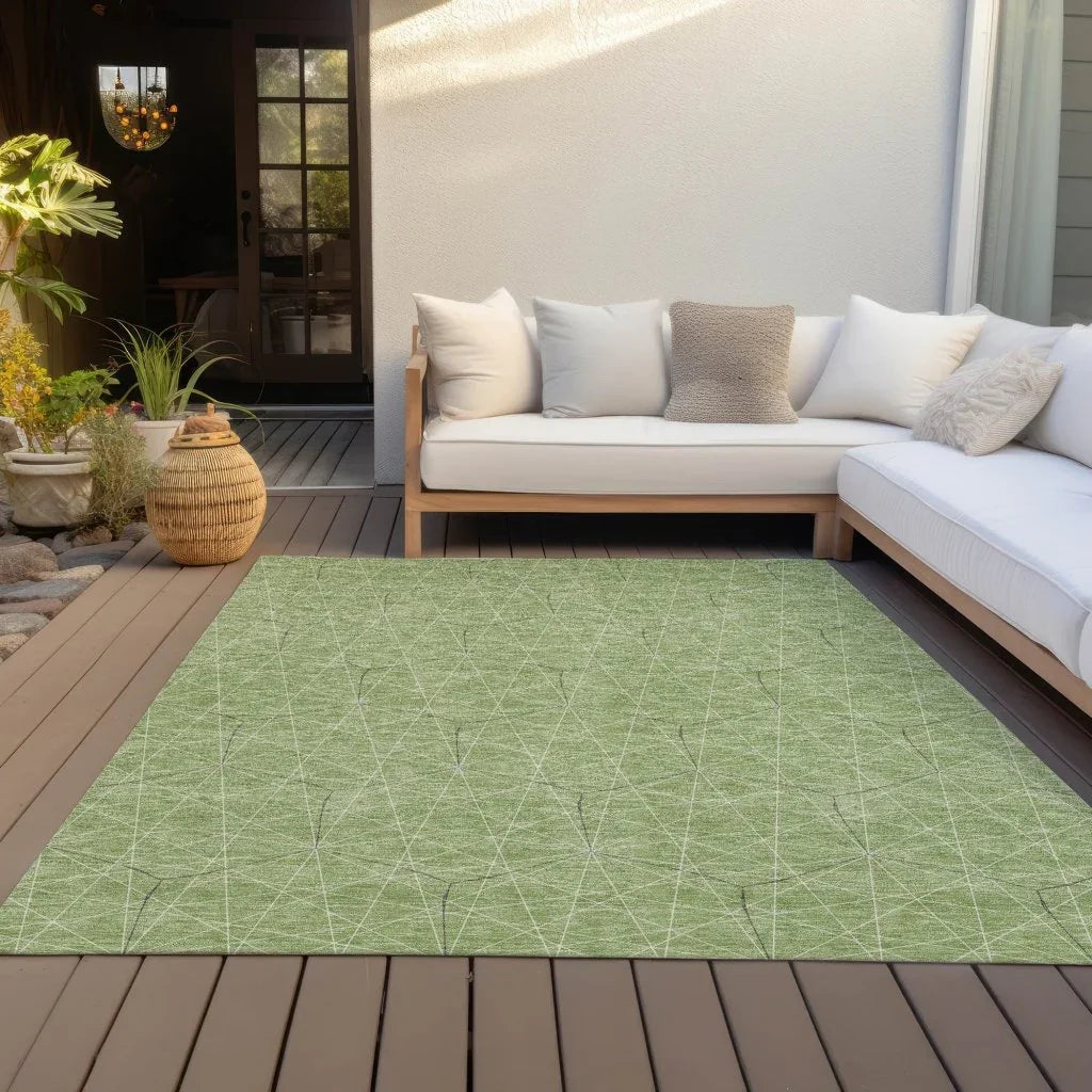 LOOMLAN Rugs Alina Green Washable Indoor-Outdoor Rug