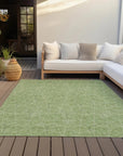 LOOMLAN Rugs Alina Green Washable Indoor-Outdoor Rug