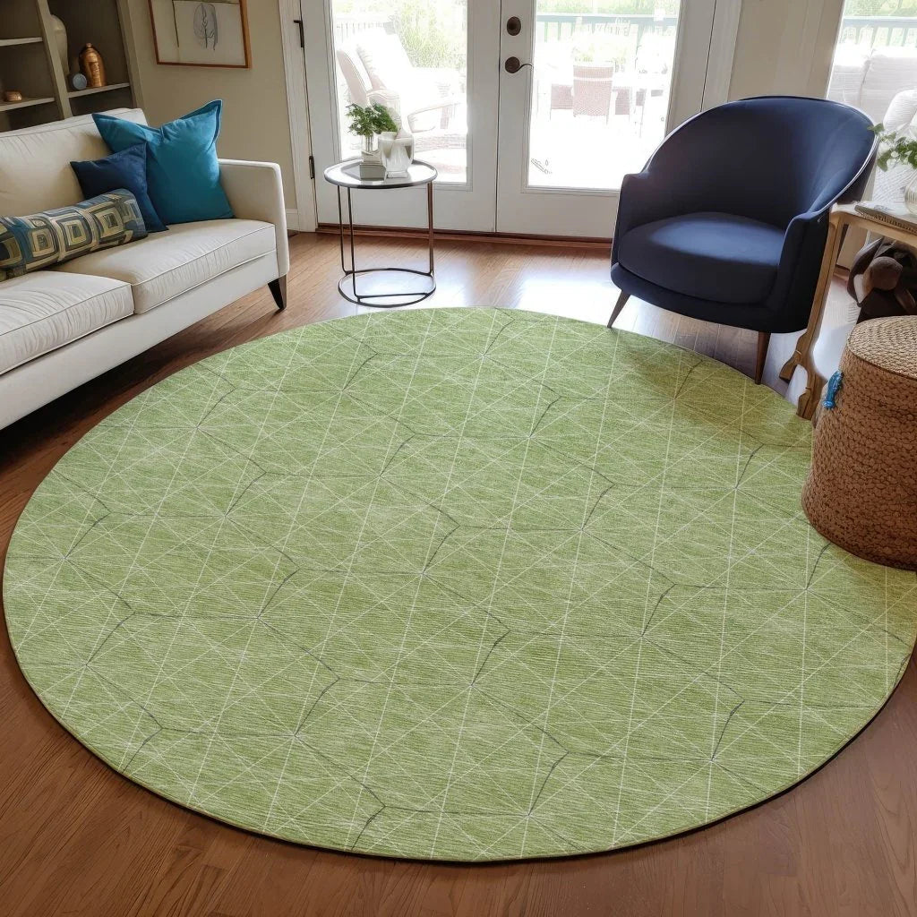 LOOMLAN Rugs Alina Green Washable Indoor-Outdoor Rug