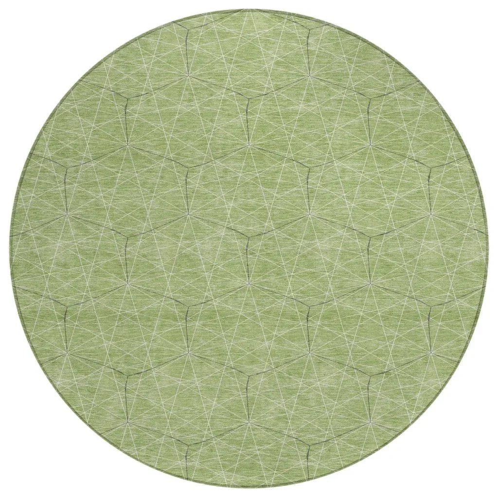 LOOMLAN Rugs Alina Green Washable Indoor-Outdoor Rug
