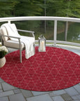 LOOMLAN Rugs Alina Red Washable Indoor-Outdoor Rug
