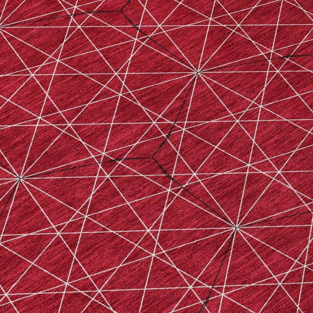 LOOMLAN Rugs Alina Red Washable Indoor-Outdoor Rug