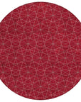 LOOMLAN Rugs Alina Red Washable Indoor-Outdoor Rug