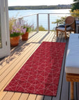 LOOMLAN Rugs Alina Red Washable Indoor-Outdoor Rug