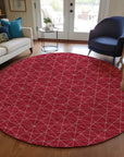 LOOMLAN Rugs Alina Red Washable Indoor-Outdoor Rug