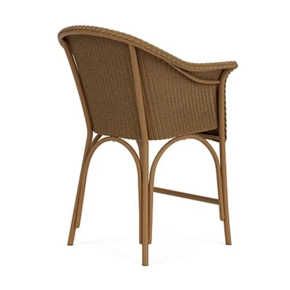 All Seasons Balcony Stool Padded Seat Wicker Outdoor - LOOMLAN - Lloyd Flanders - Outdoor Accent Chairs