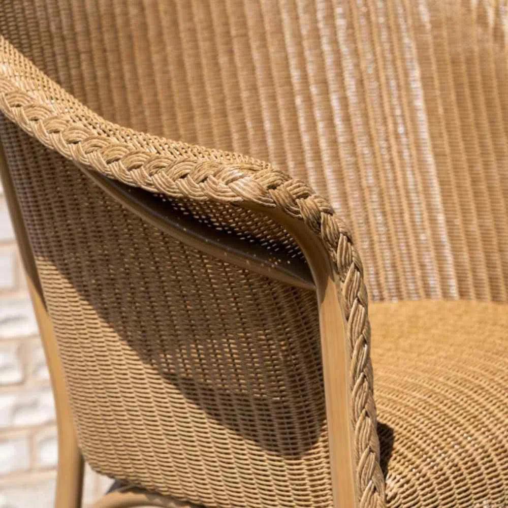 All Seasons Balcony Stool Padded Seat Wicker Outdoor - LOOMLAN - Lloyd Flanders - Outdoor Accent Chairs