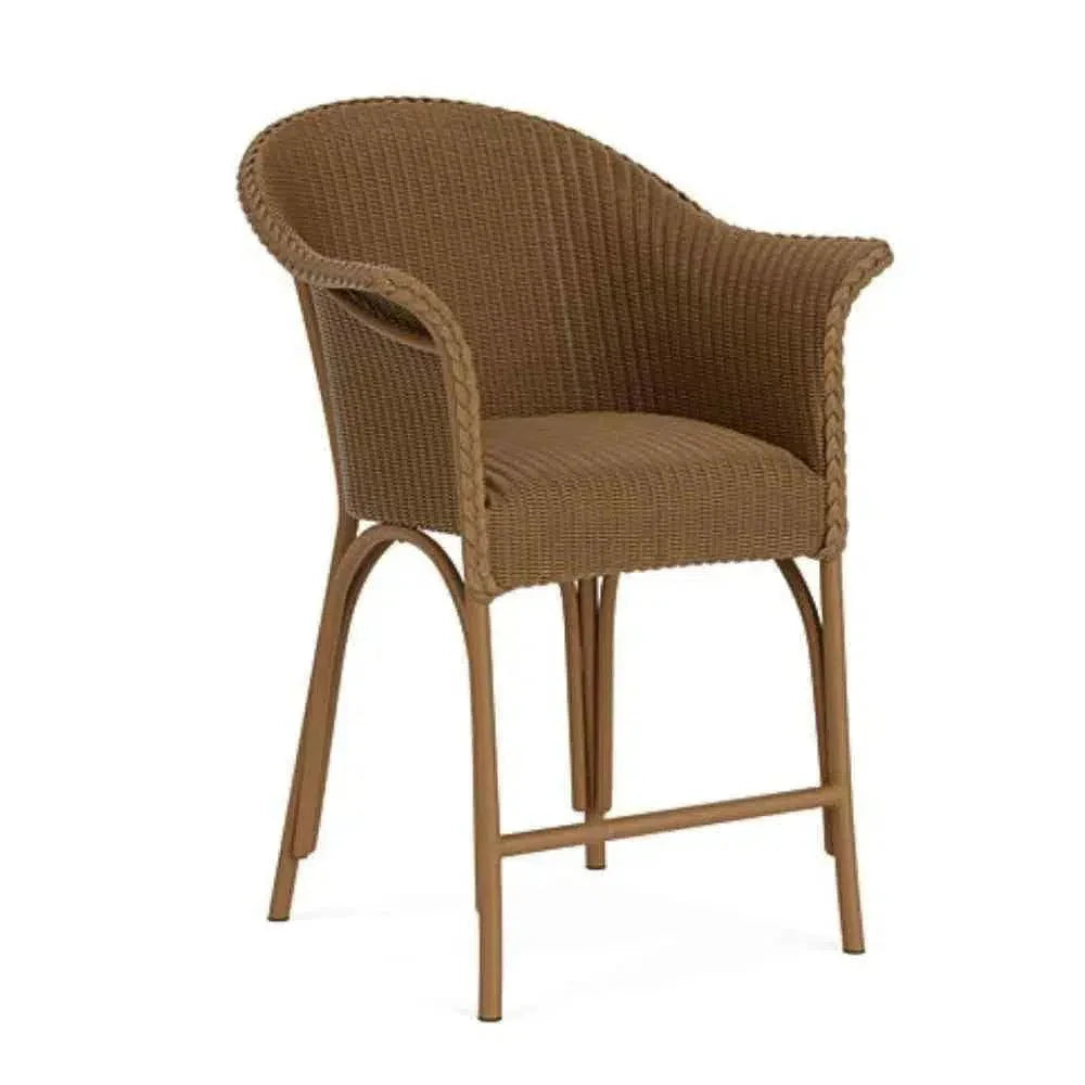 All Seasons Balcony Stool Padded Seat Wicker Outdoor - LOOMLAN - Lloyd Flanders - Outdoor Accent Chairs
