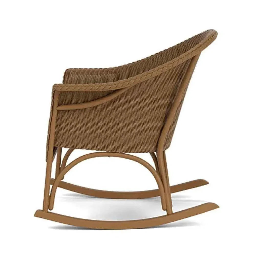All Seasons Patio High Back Porch Rocker Padded Seat - LOOMLAN - Lloyd Flanders - Outdoor Lounge Chairs