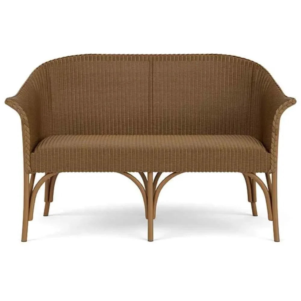 All Seasons Settee Padded Seat Wicker Outdoor Furniture - LOOMLAN - Lloyd Flanders - Outdoor Sofas & Loveseats