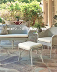All Seasons Settee Padded Seat Wicker Outdoor Furniture - LOOMLAN - Lloyd Flanders - Outdoor Sofas & Loveseats