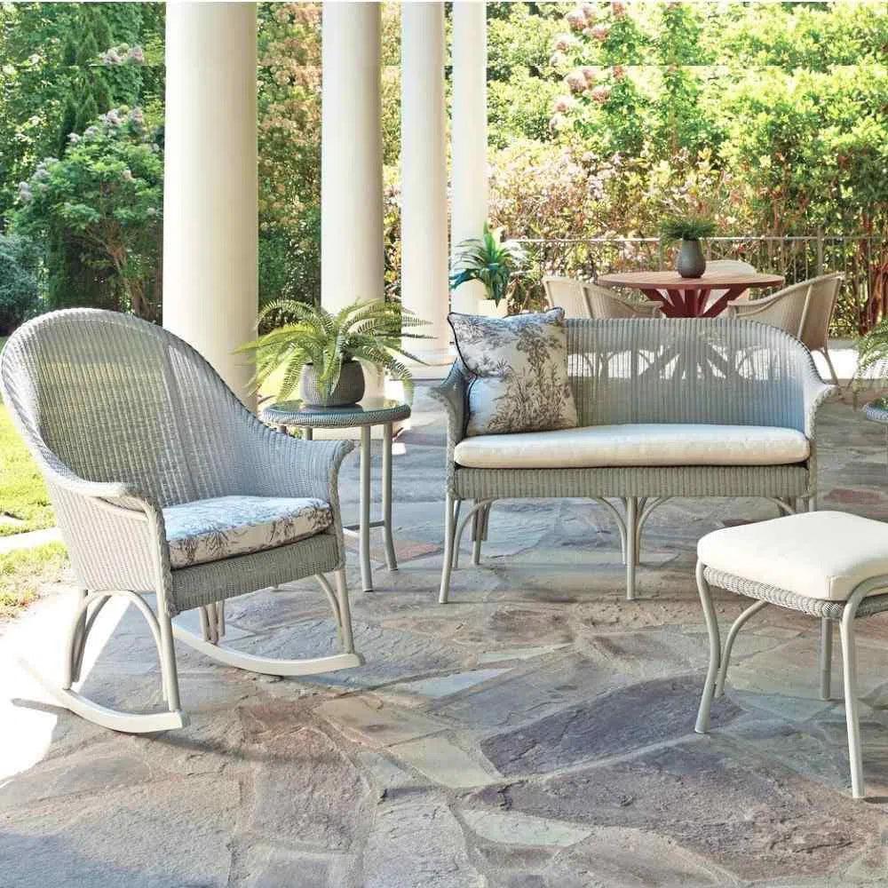 All Seasons Settee Sunbrella Cushion Wicker Outdoor - LOOMLAN - Lloyd Flanders - Outdoor Sofas & Loveseats