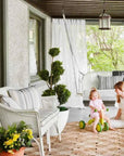 All Seasons Settee Swing Padded Seat Wicker Outdoor - LOOMLAN - Lloyd Flanders - Outdoor Swings