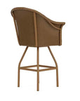 All Seasons Swivel Bar Stool Padded Seat Wicker Outdoor - LOOMLAN - Lloyd Flanders - Outdoor Bar Stools