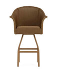All Seasons Swivel Bar Stool Padded Seat Wicker Outdoor - LOOMLAN - Lloyd Flanders - Outdoor Bar Stools