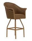 All Seasons Swivel Bar Stool Padded Seat Wicker Outdoor - LOOMLAN - Lloyd Flanders - Outdoor Bar Stools