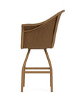 All Seasons Swivel Bar Stool Padded Seat Wicker Outdoor - LOOMLAN - Lloyd Flanders - Outdoor Bar Stools