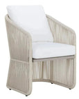 Allariz Fabric Outdoor Dining Armchair - LOOMLAN - SUNPAN - Outdoor Dining Chairs