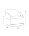 Allariz Swivel Outdoor Lounge Chair - LOOMLAN - SUNPAN - Outdoor Lounge Chairs
