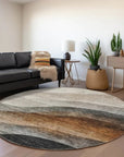 LOOMLAN Rugs Alora Brown Washable Indoor-Outdoor Rug
