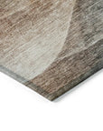 LOOMLAN Rugs Alora Brown Washable Indoor-Outdoor Rug