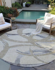LOOMLAN Rugs Aloura Beige Washable Indoor-Outdoor Rug