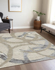 LOOMLAN Rugs Aloura Beige Washable Indoor-Outdoor Rug