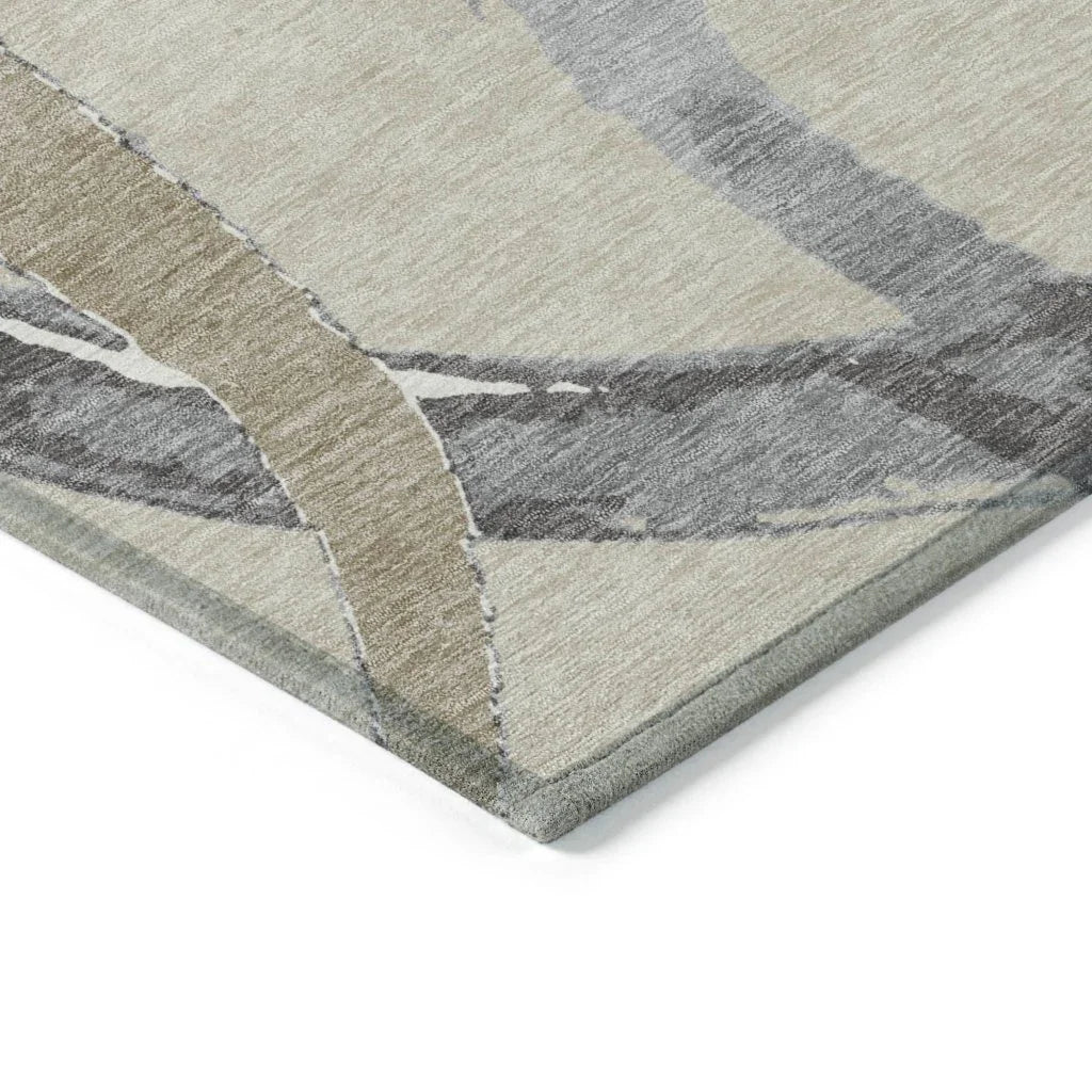 LOOMLAN Rugs Aloura Beige Washable Indoor-Outdoor Rug