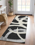 LOOMLAN Rugs Aloura Black Washable Indoor-Outdoor Rug