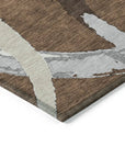 LOOMLAN Rugs Aloura Brown Washable Indoor-Outdoor Rug
