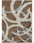 LOOMLAN Rugs Aloura Brown Washable Indoor-Outdoor Rug