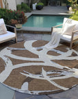 LOOMLAN Rugs Aloura Brown Washable Indoor-Outdoor Rug