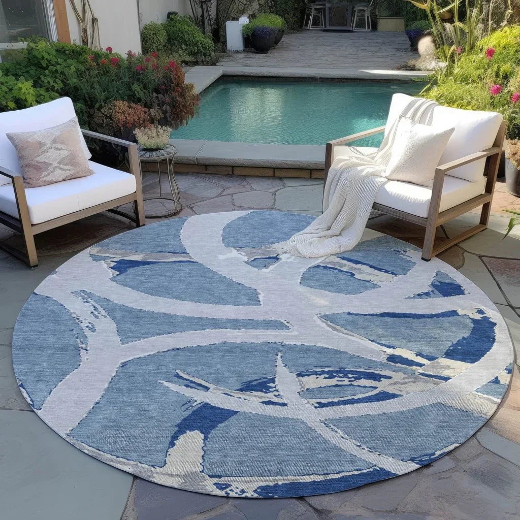 LOOMLAN Rugs Aloura Denim Washable Indoor-Outdoor Rug
