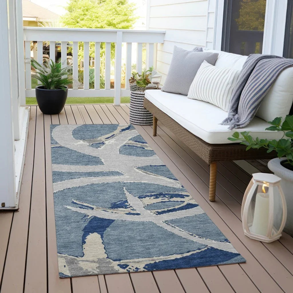 LOOMLAN Rugs Aloura Denim Washable Indoor-Outdoor Rug