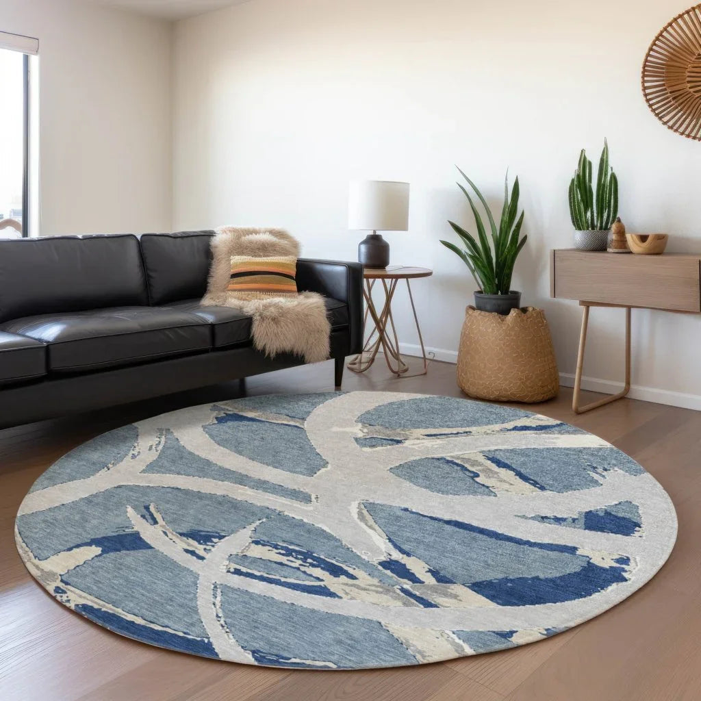 LOOMLAN Rugs Aloura Denim Washable Indoor-Outdoor Rug